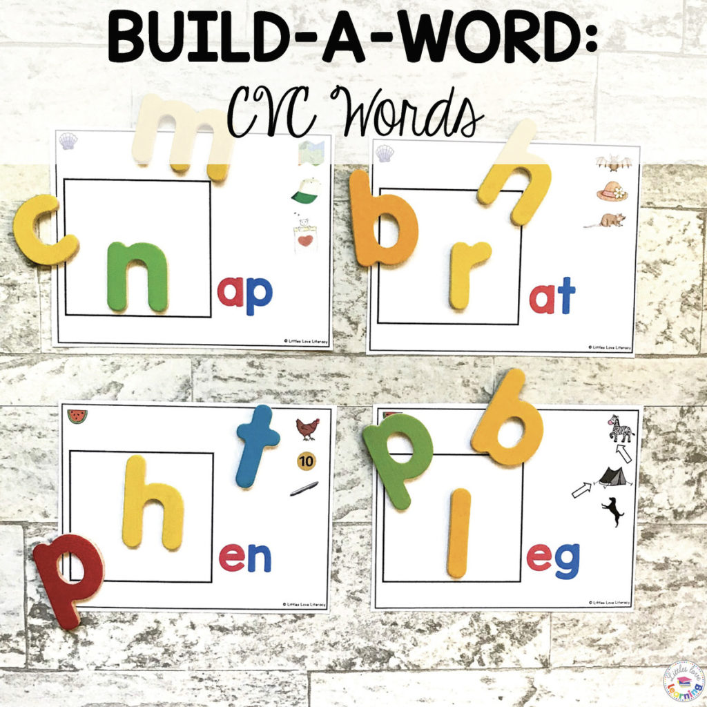 CVC word activity designed for preschool, pre-k, and kindergarten 