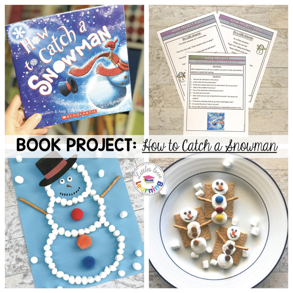 Book Project for the Book How to Catch a Snowman for Preschool, Pre-K, and Kindergarten