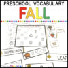 Fall Words Preschool