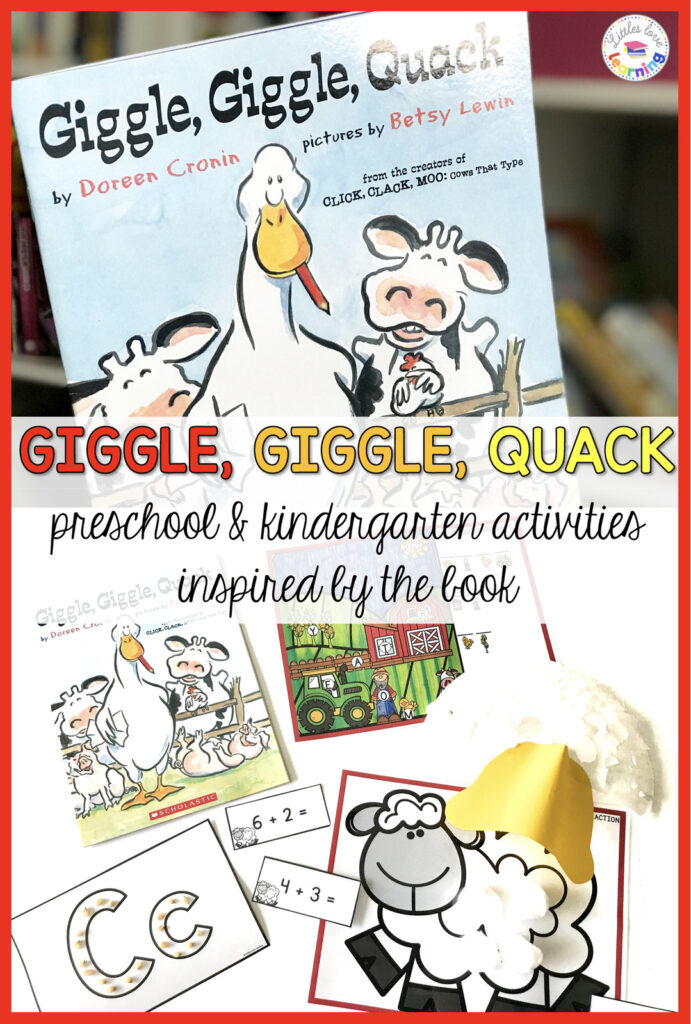 Giggle Giggle Quack activities for preschool, pre-k, and kindergarten inspired by the book.