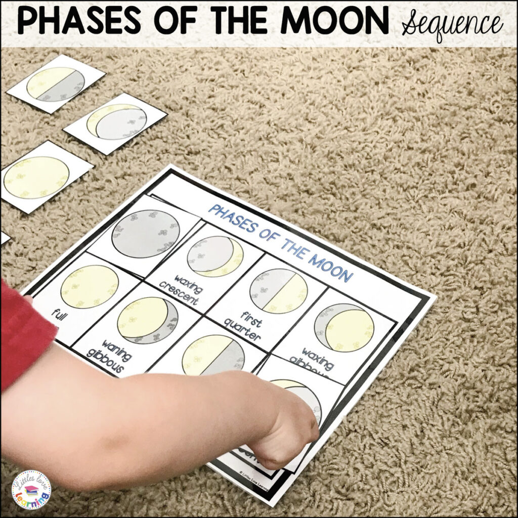 Phase of the Moon Sequence Activity for Preschoolers