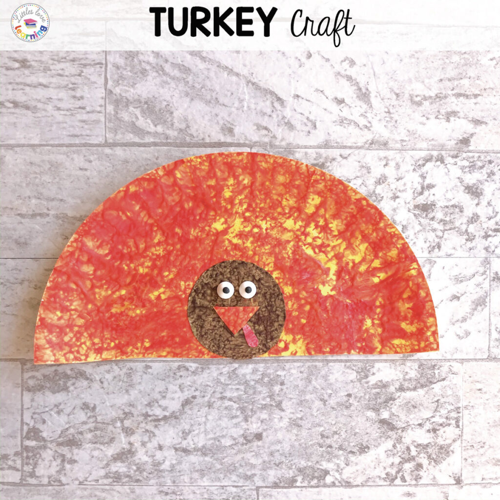 Turkey paper plate craft
