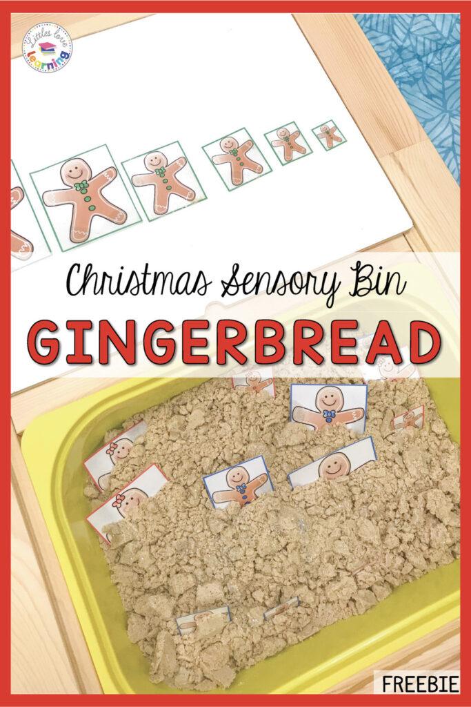 Gingerbread Cloud Dough Sensory Bin for Preschool, Pre-K, and Kindergarten