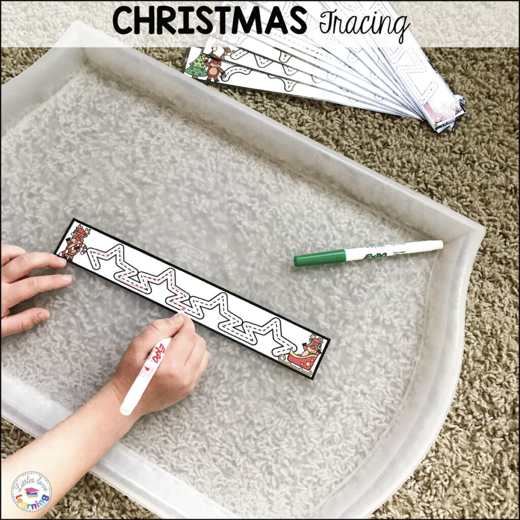 Christmas tracing pages for preschool 