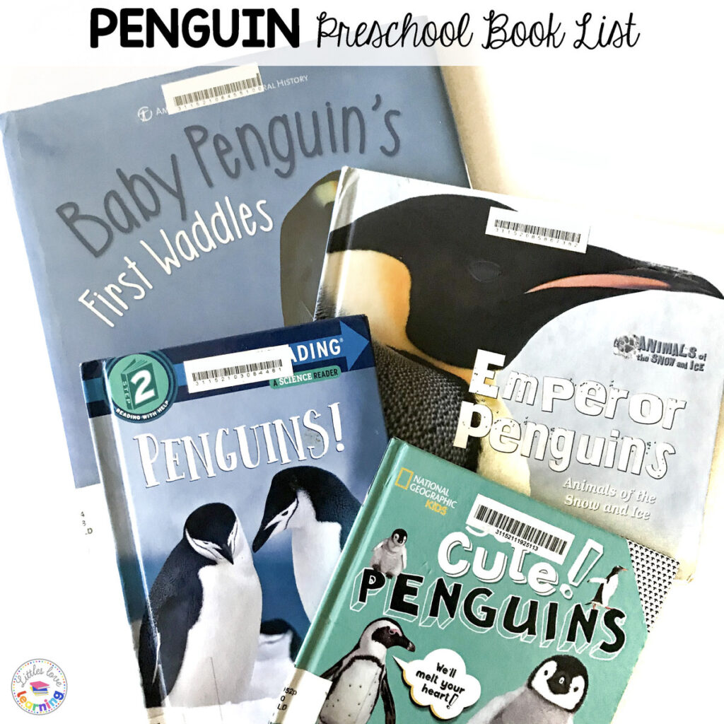 Penguin book suggestions for preschool, pre-k, and kindergarten