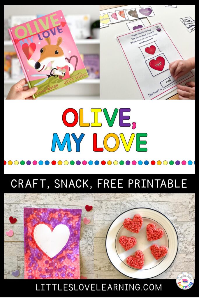 Olive My Love Valentine's Day activities for preschool, pre-k, and kindergarten 