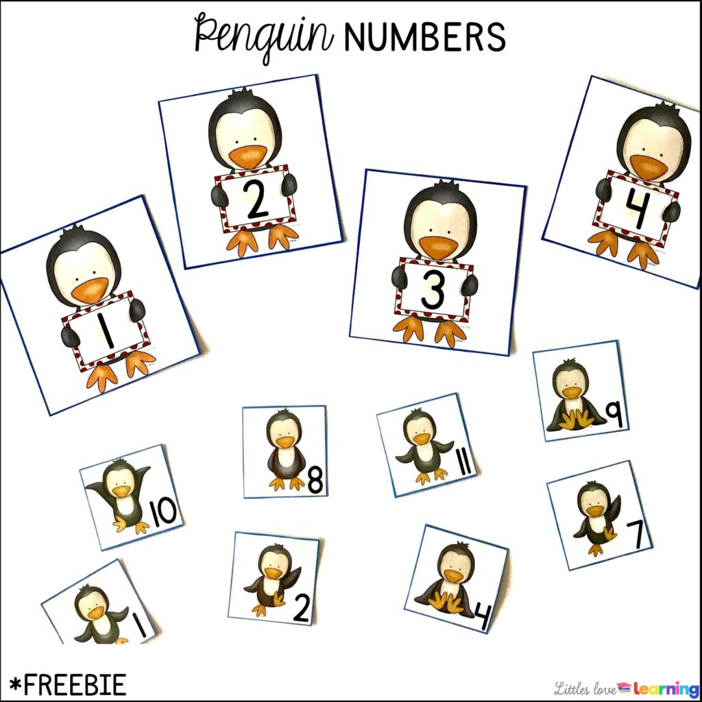 FREE Penguin Numbers Printable