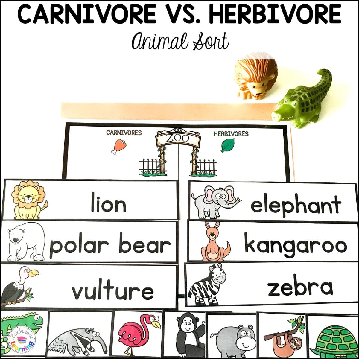 WILD Zoo Animal Preschool &amp; Pre-K Math &amp; Literacy Printables
