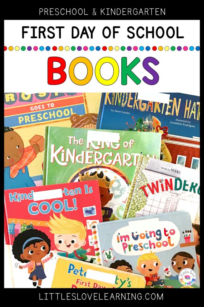 First Day of School book list for preschool and kindergarten 