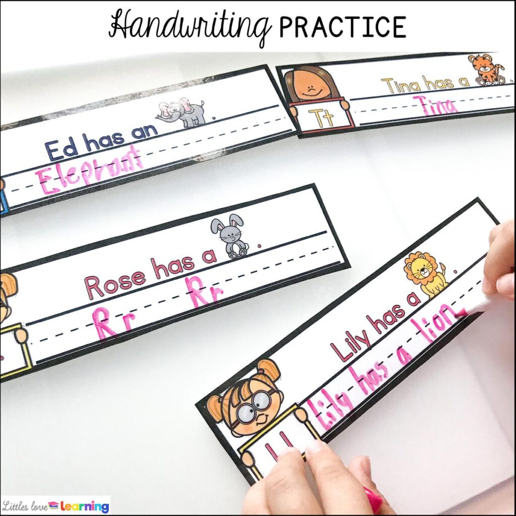 All About Me activities for preschool, pre-k, and kindergarten: Handwriting Practice 