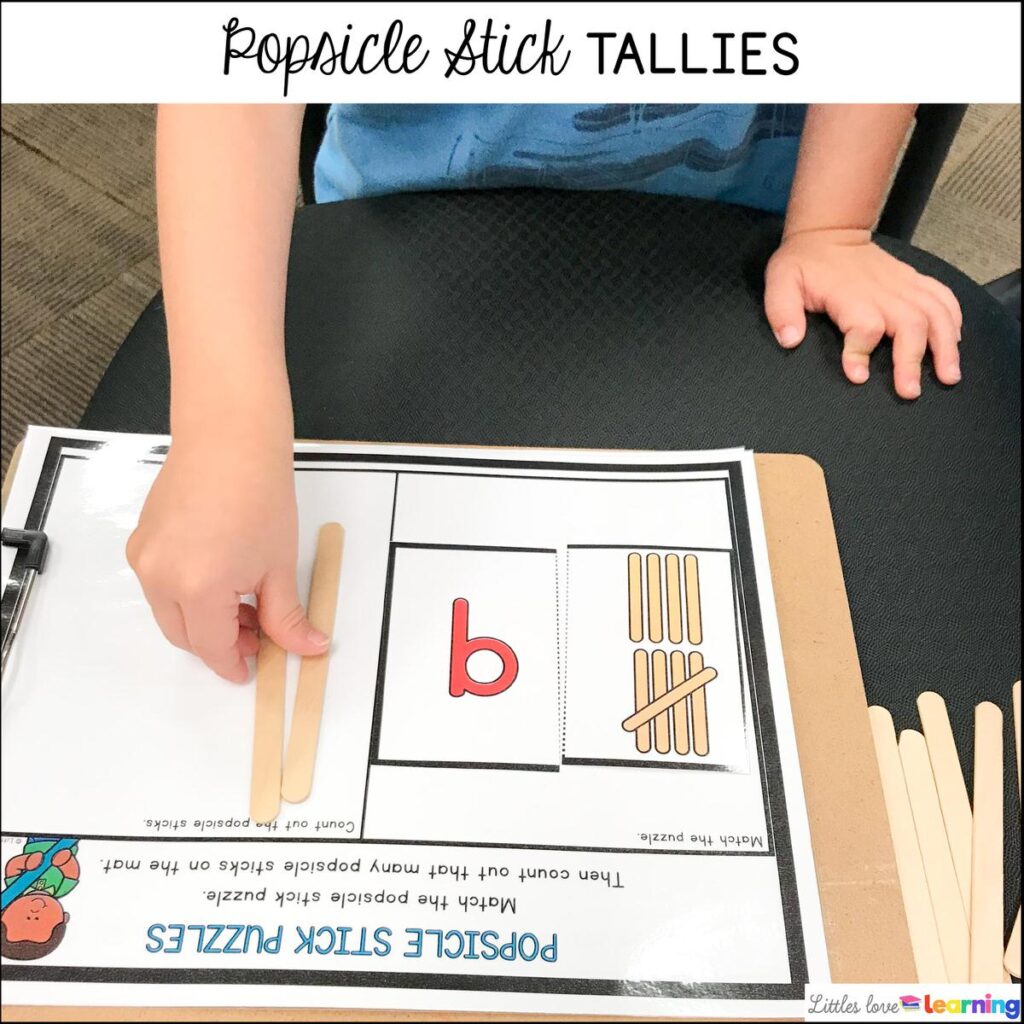 All About Me activities for preschool, pre-k, and kindergarten: Popsicle Stick Tallies