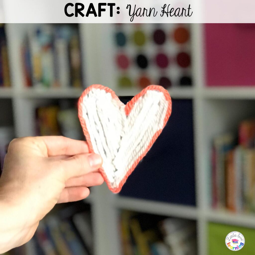 Craft inspired by The Kissing Hand by Audrey Penn: Yarn Heart