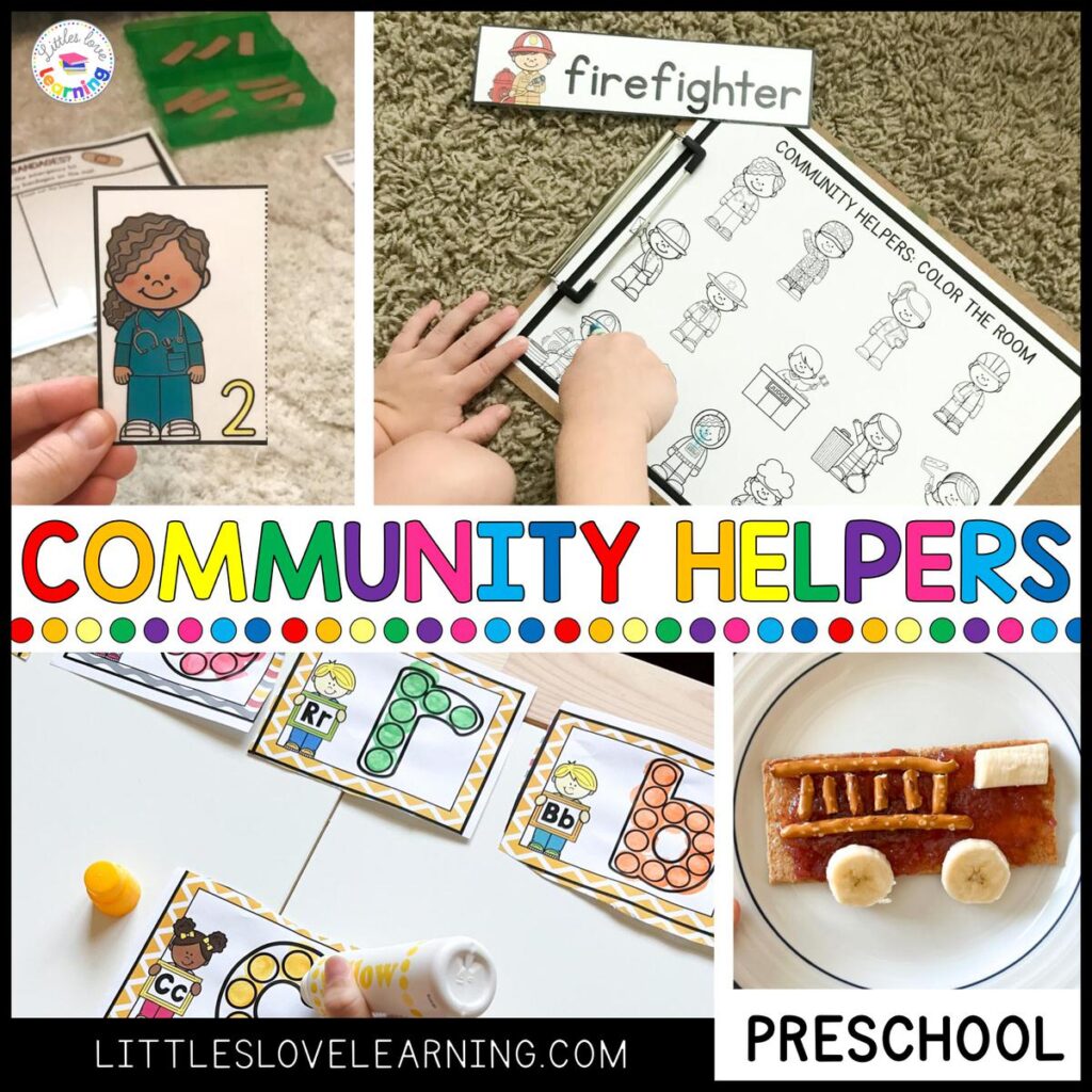 Preschool community helpers activities and printables 