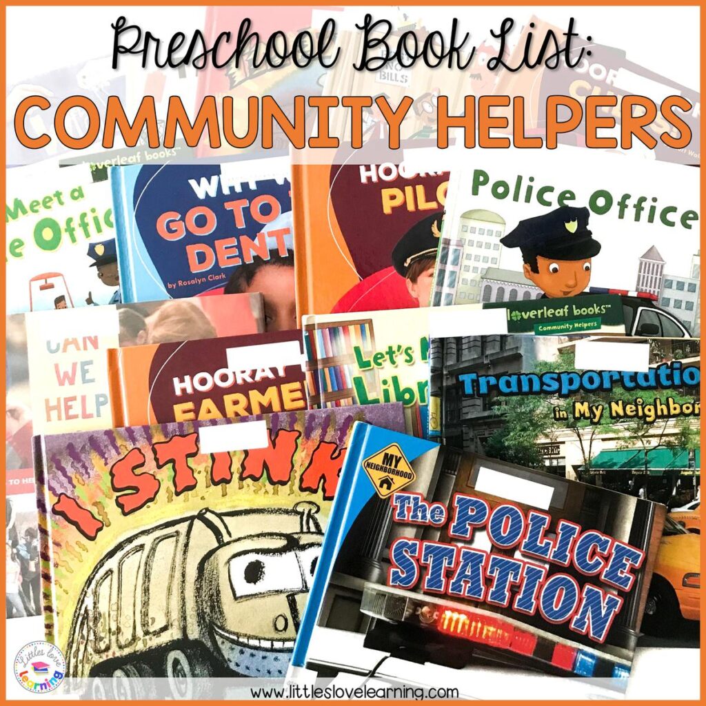 Community Helpers books for preschool, pre-k, and kindergarten 