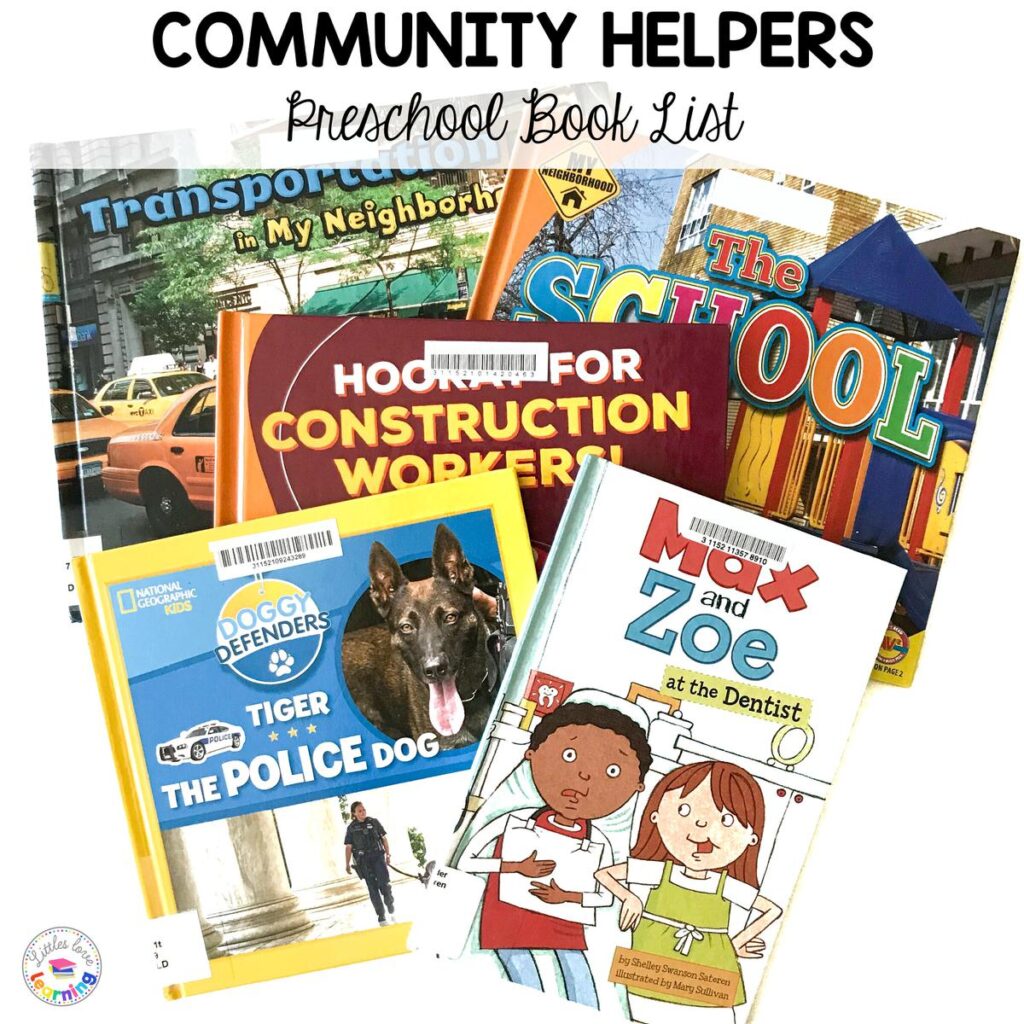 Community Helpers books for preschool, pre-k, and kindergarten 