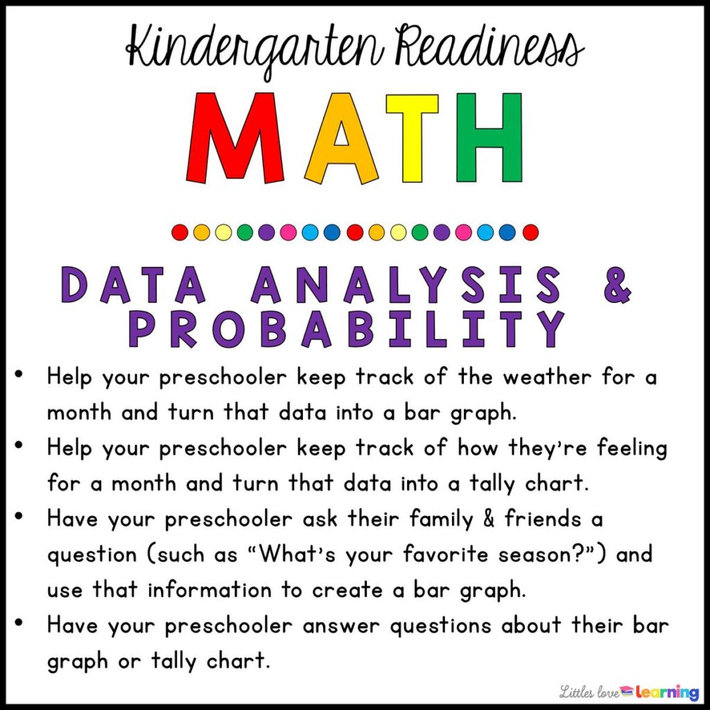 Math Tips for Kindergarten Readiness: Data Analysis & Probability 