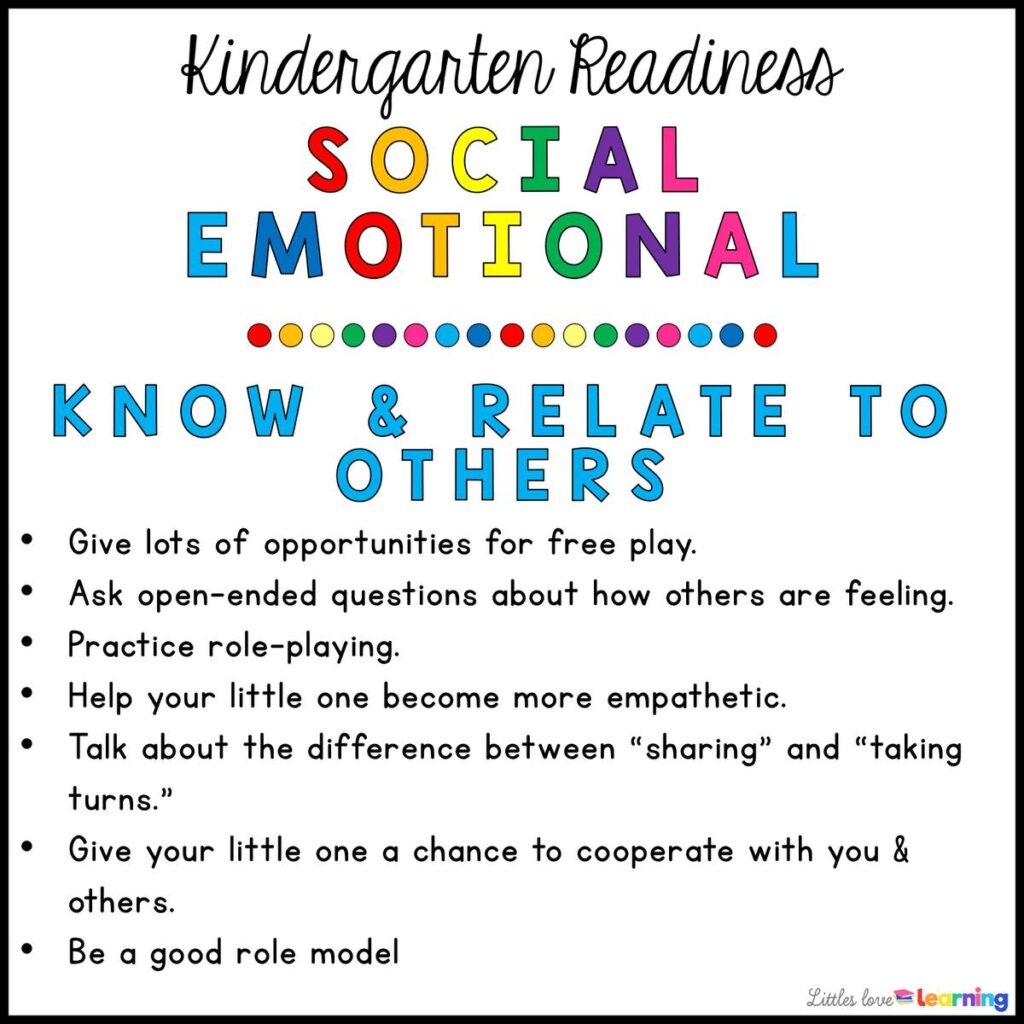 Social Emotional Tips for Kindergarten Readiness: Know & Relate to Others 