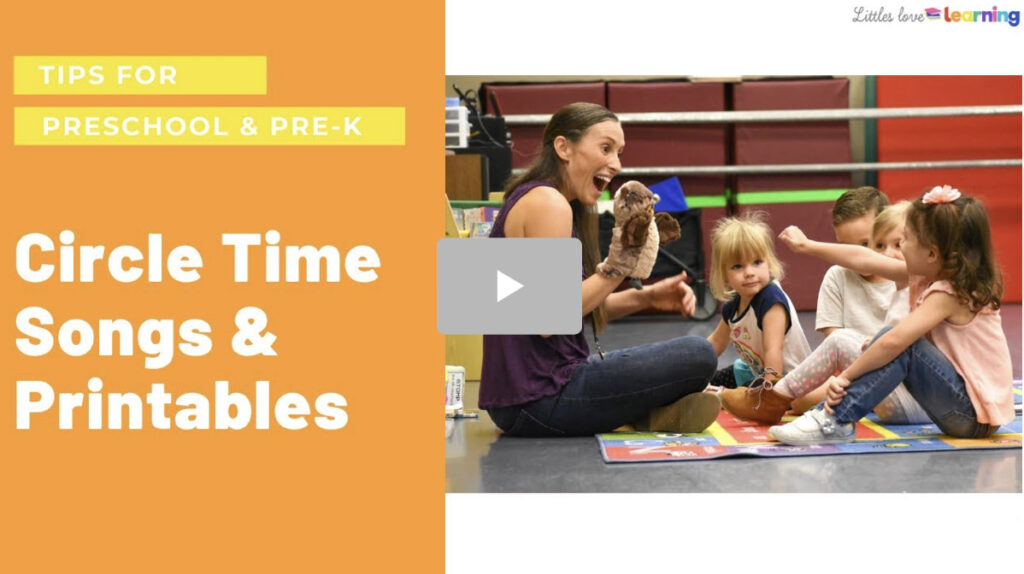 Preschool and Pre-K Circle Time songs and printables 