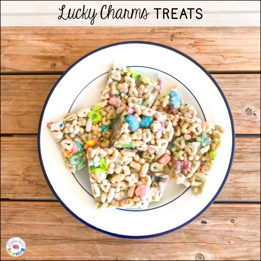 St. Patrick's Day Lucky Charms treats for preschool and kindergarten 