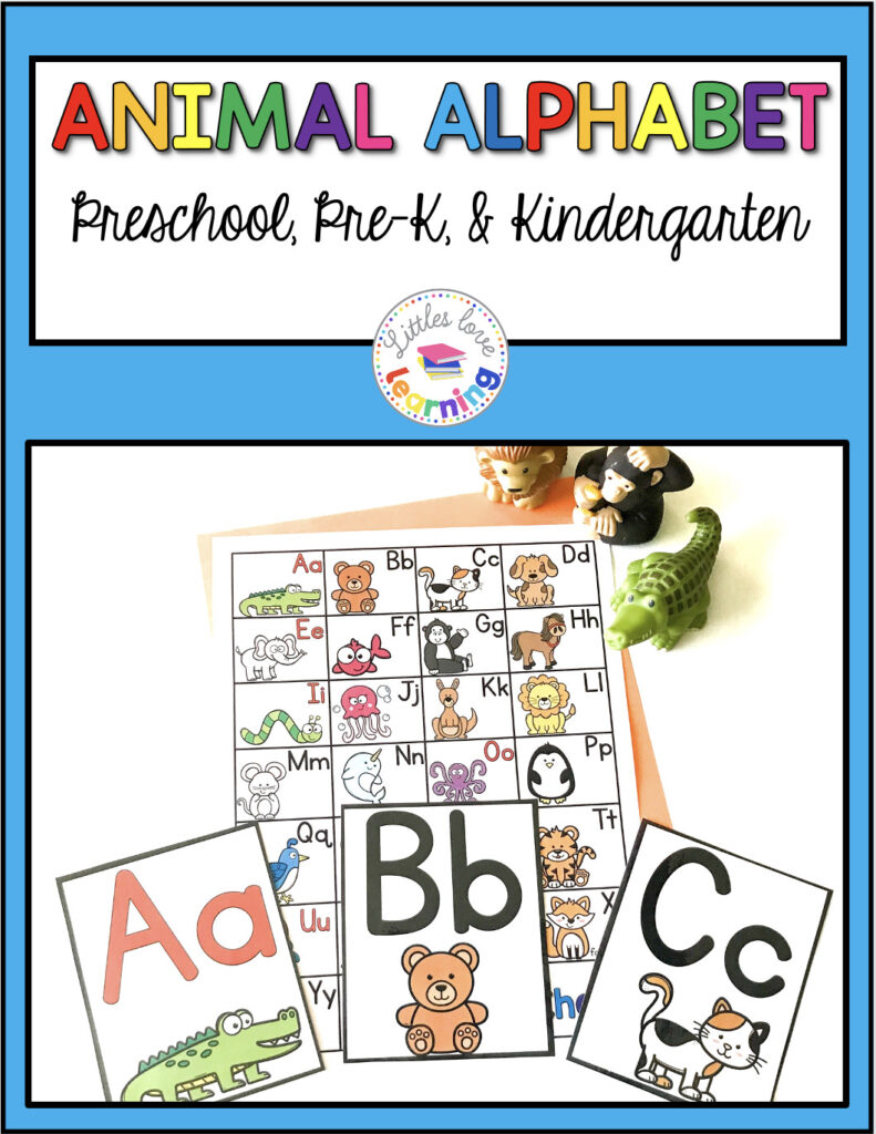 FREE Animal Alphabet for preschool, pre-k, and kindergarten 