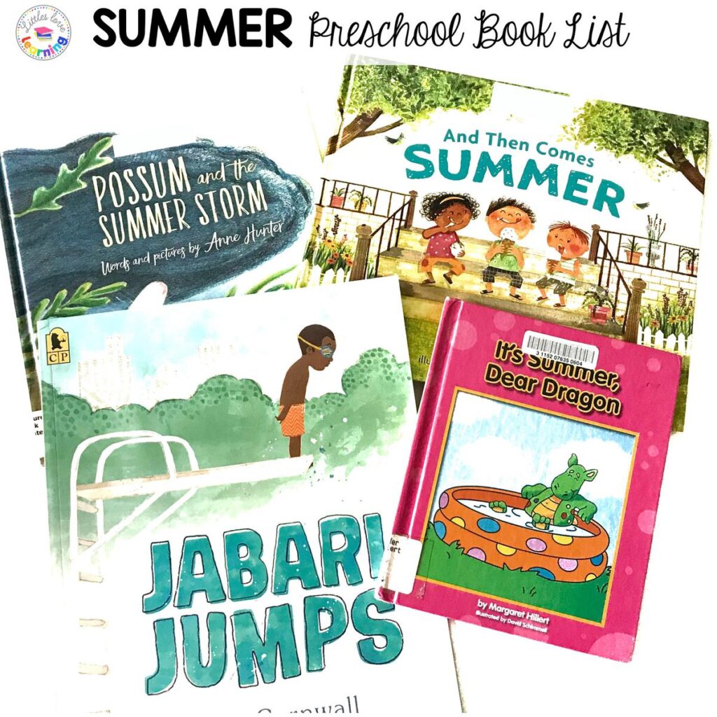 Summer books for preschool, pre-k, and kindergarten 