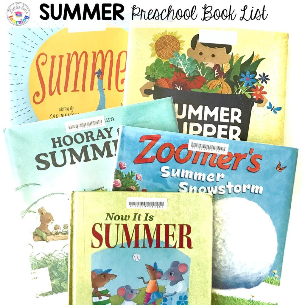 Summer books for preschool, pre-k, and kindergarten 