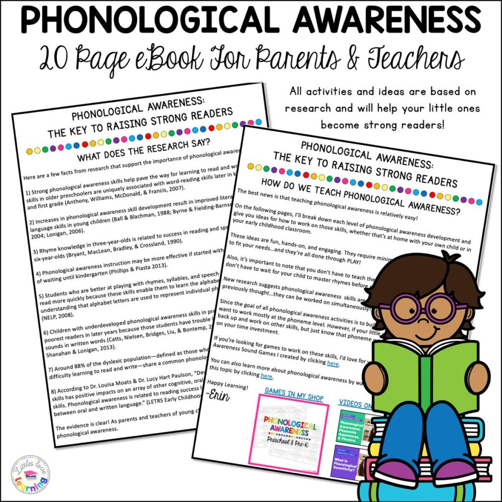 Syllable awareness eBook for parents and teachers of preschool, pre-k, and kindergarten students 