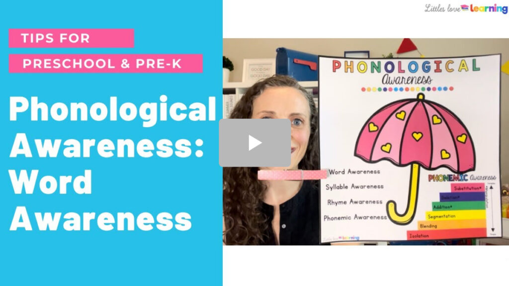 Word awareness video for parents and teachers of preschool, pre-k, and kindergarten students. 