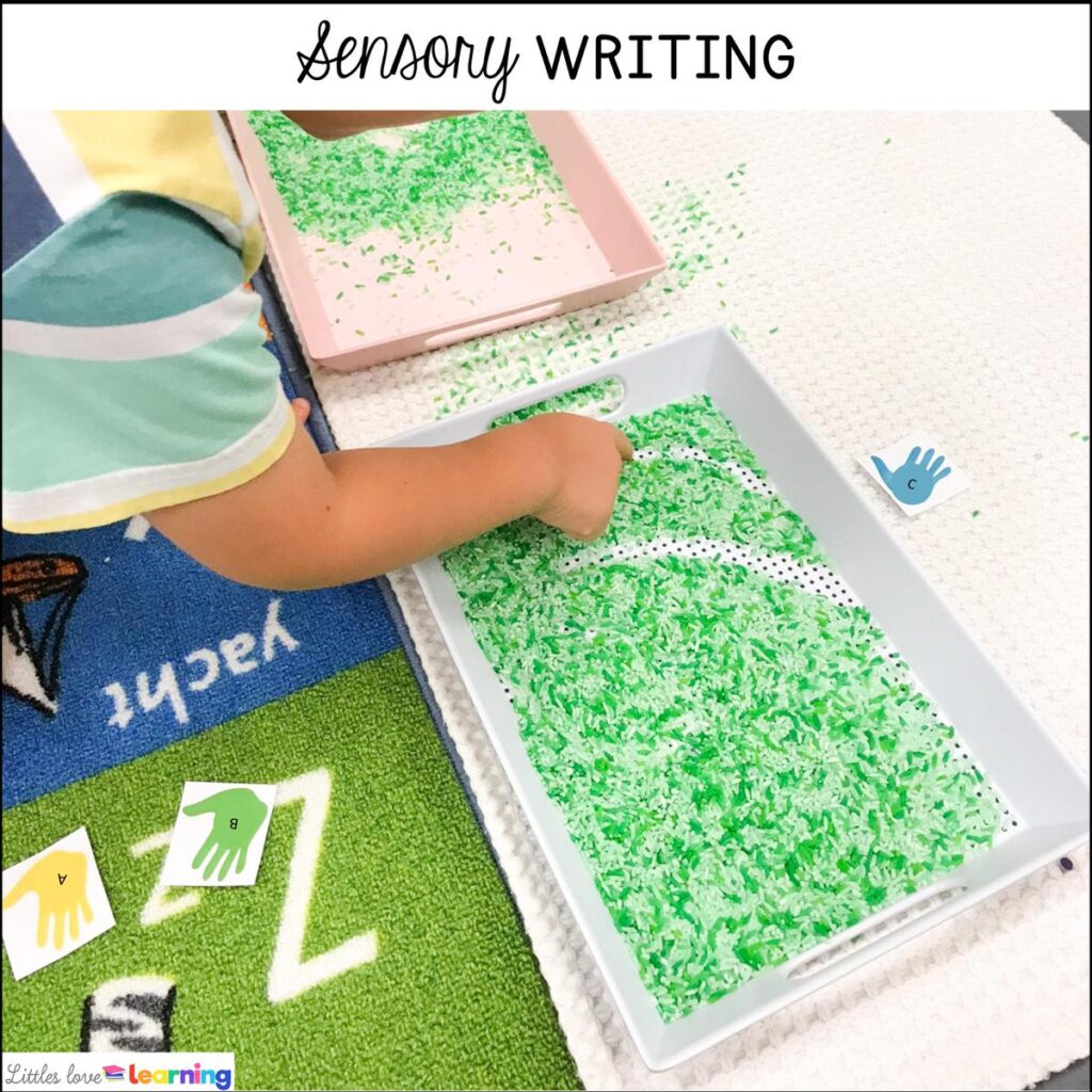 Sensory writing for preschool, pre-k, and kindergarten 