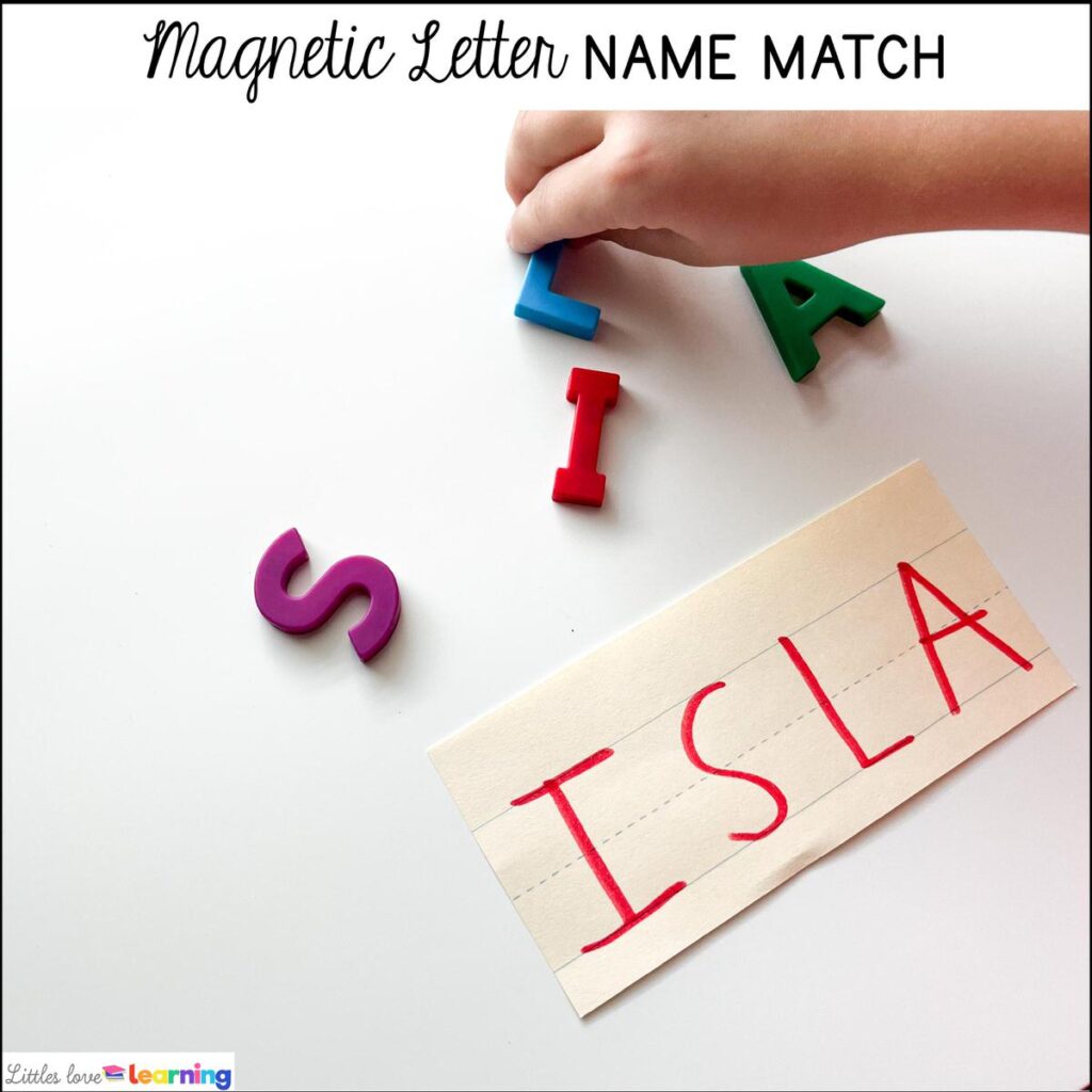 Name letter match for preschool, pre-k, and kindergarten 