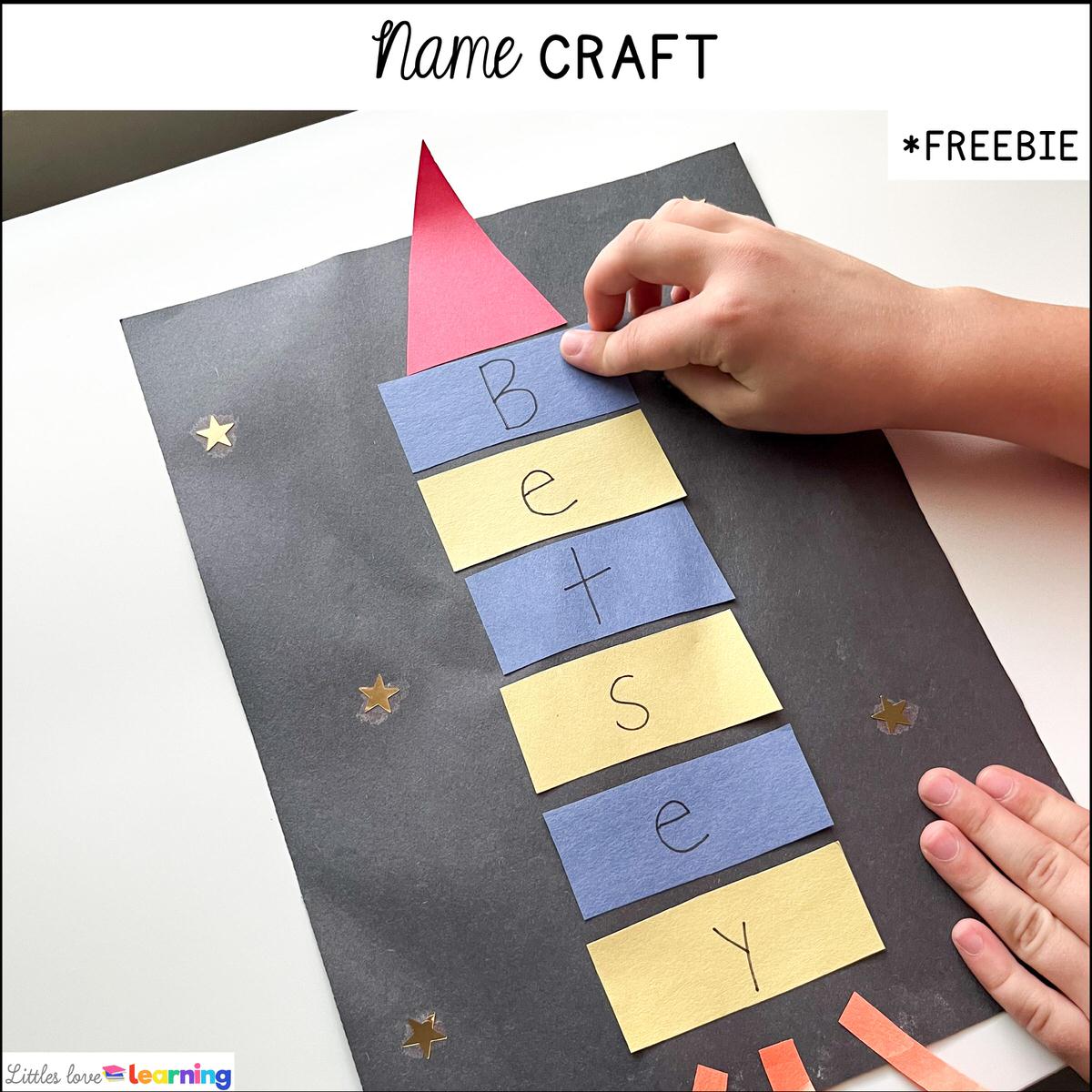 Name craft for preschool, pre-k, and kindergarten 