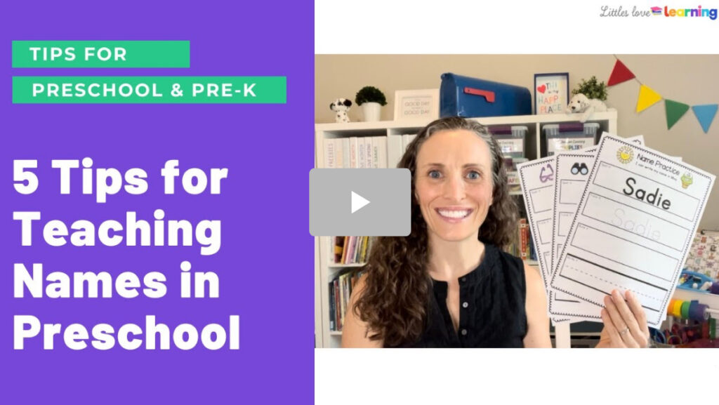 5 tips for teaching names in preschool, pre-k, and kindergarten 