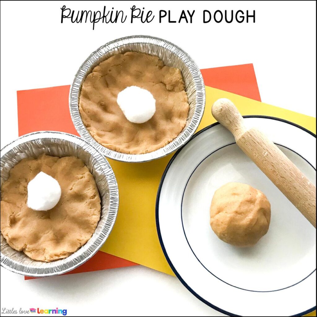 Kindergarten, Pre-K, and Preschool Thanksgiving Pumpkin Pie Play Dough
