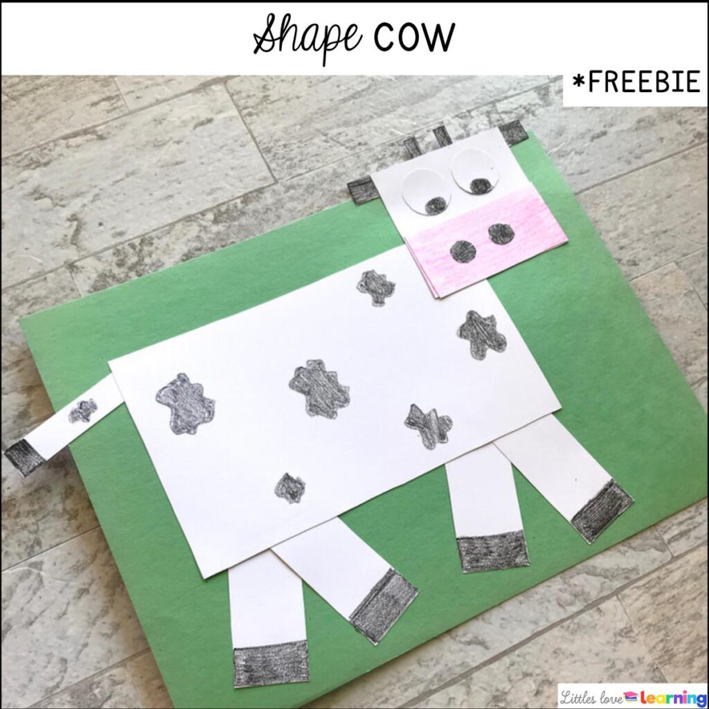 Fall cow craft for preschool, pre-k, and kindergarten 