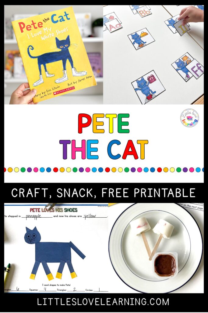Pete the Cat activities for preschool, pre-k, and kindergarten 