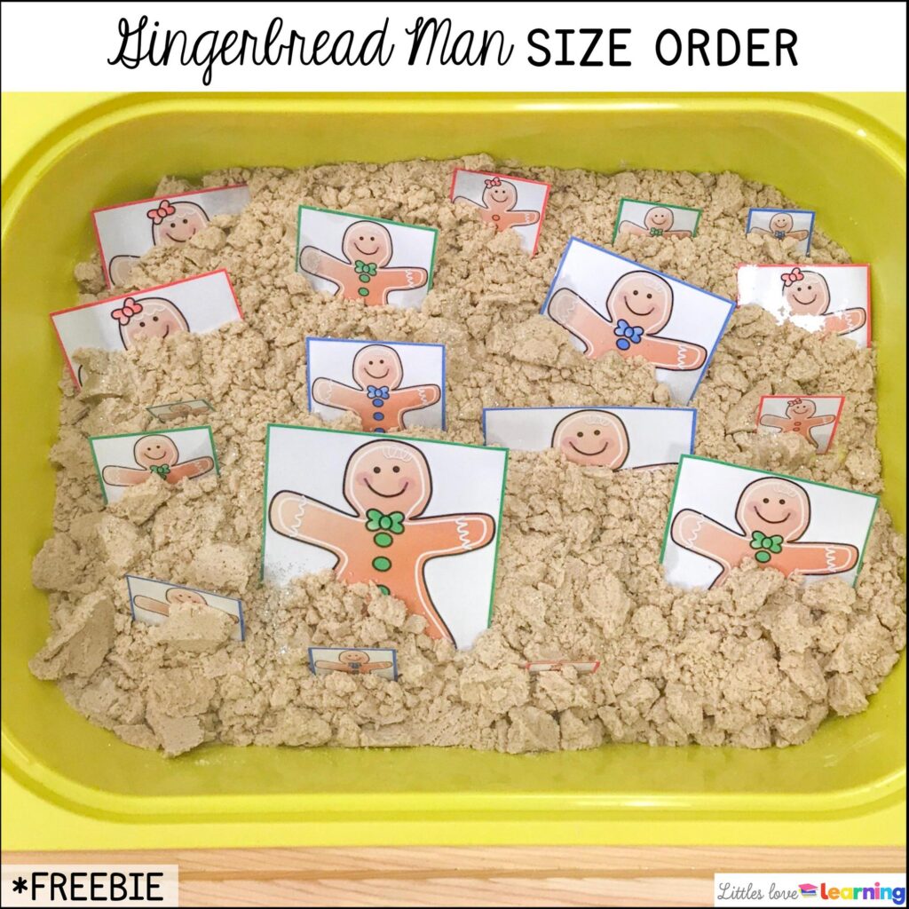 Free Gingerbread Man size order printable inspired by The Ninjabread Man for preschool, pre-k, and kindergarten 